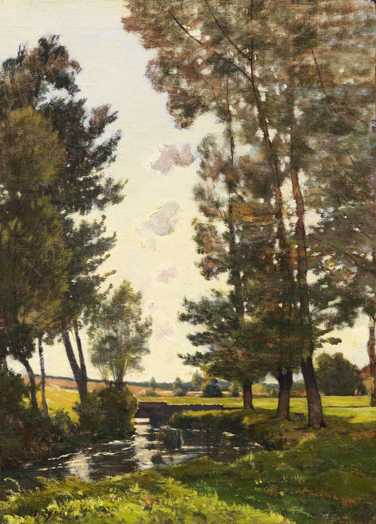 Henri Joseph HARPIGNIES « Paysage au Ruisseau »