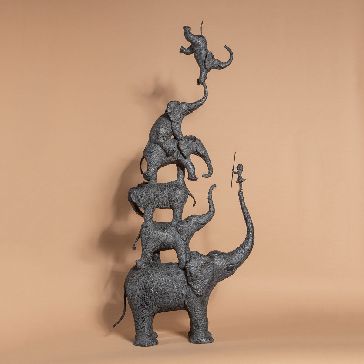 Six éléphants et une fille